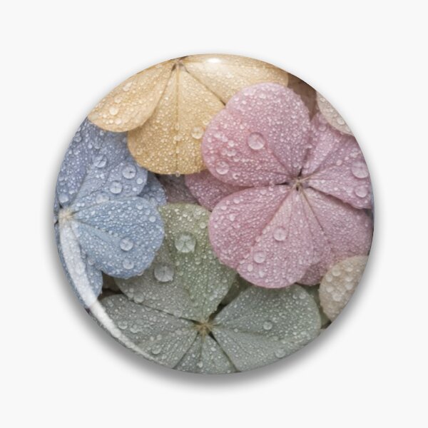 Item preview, Pastel Hydrangea Flowers Pattern Waterdrops Aesthetic designed and sold by GeminiArts Studio .