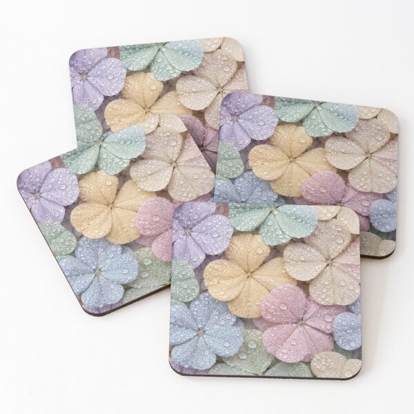 Item preview, Pastel Hydrangea Flowers Pattern Waterdrops Aesthetic designed and sold by GeminiArts Studio .
