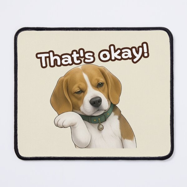 Item preview, Bak Tueng...That's okay! | Funny Deadpan Beagle Character designed and sold by CosmicQuietStudio.