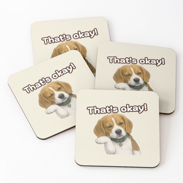 Item preview, Bak Tueng...That's okay! | Funny Deadpan Beagle Character designed and sold by CosmicQuietStudio.