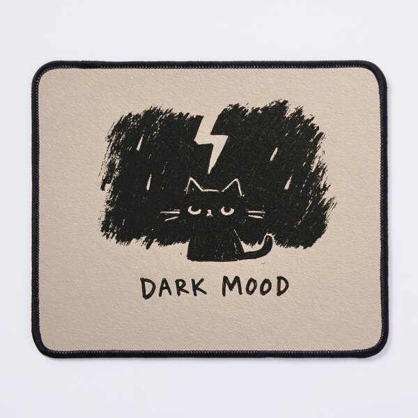 Item preview, Dark Mood Grumpy Black Cat Storm Ink Drawing designed and sold by lautir.