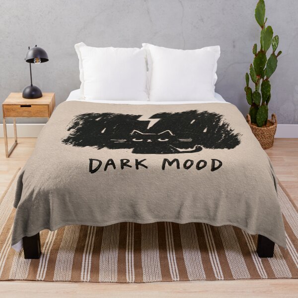 Item preview, Dark Mood Grumpy Black Cat Storm Ink Drawing designed and sold by lautir.