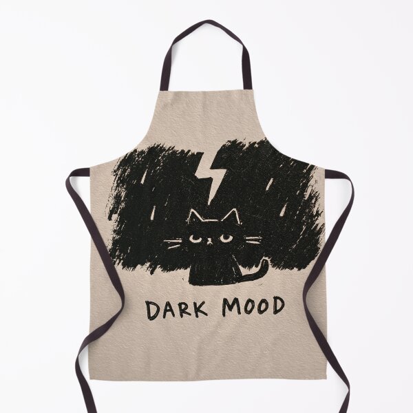 Item preview, Dark Mood Grumpy Black Cat Storm Ink Drawing designed and sold by lautir.