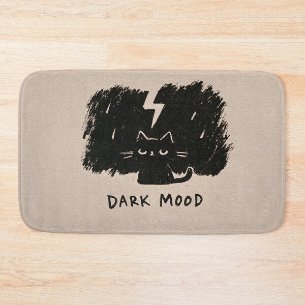 Item preview, Dark Mood Grumpy Black Cat Storm Ink Drawing designed and sold by lautir.