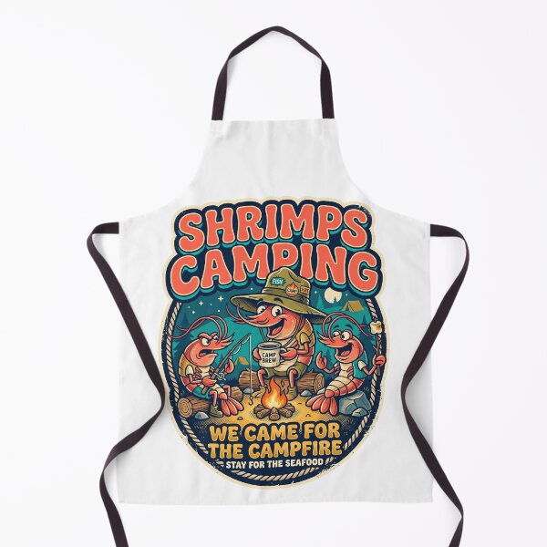 Item preview, Vintage Shrimps Camping Retro Outdoors and Campfire Adventure designed and sold by pawsome purrfect.