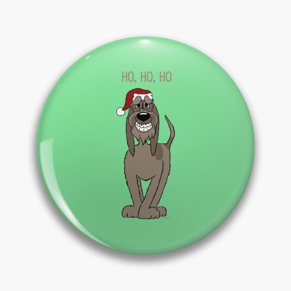 Item preview, Dark Spinone Italiano Santa Claus designed and sold by LivHana.