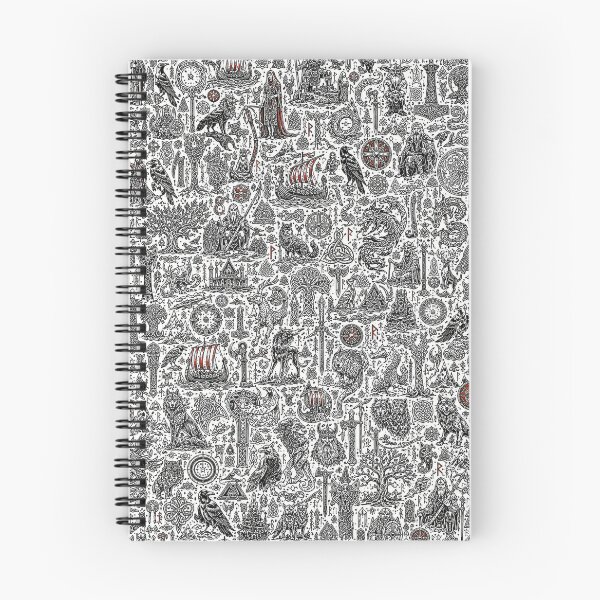Item preview, Nordic Mythology Viking Doodle Pattern designed and sold by i-corp.