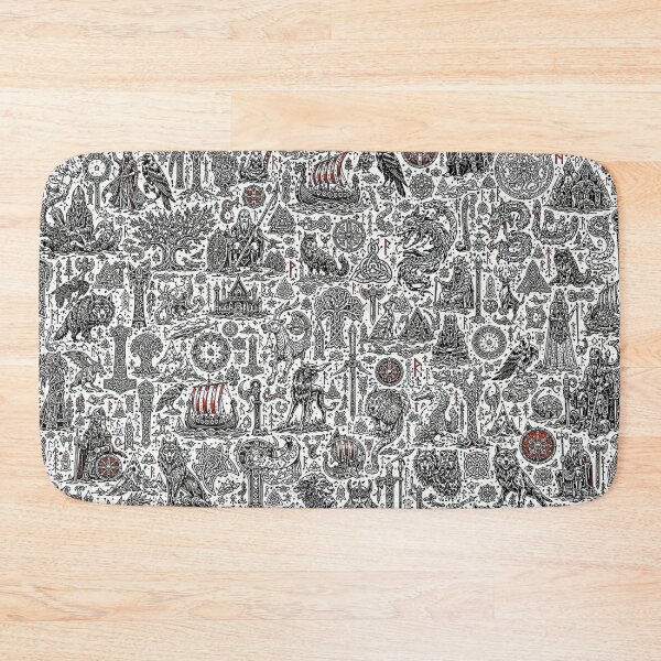 Item preview, Nordic Mythology Viking Doodle Pattern designed and sold by i-corp.