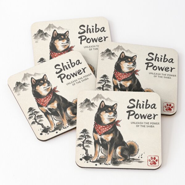 Item preview, Majestic Sumi-e Black Shiba Power designed and sold by Shiba&Friends_Studio_by_Mintriel.