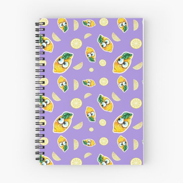 Item preview, Cute lemons on lilac background pattern designed and sold by TurquoiseChicken.