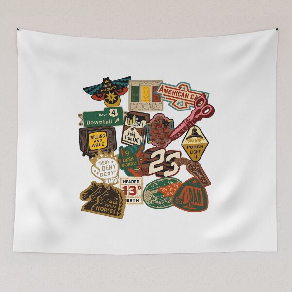 Item preview, Vintage Road Trip Sticker Collage Americana Design designed and sold by Christoph50508.