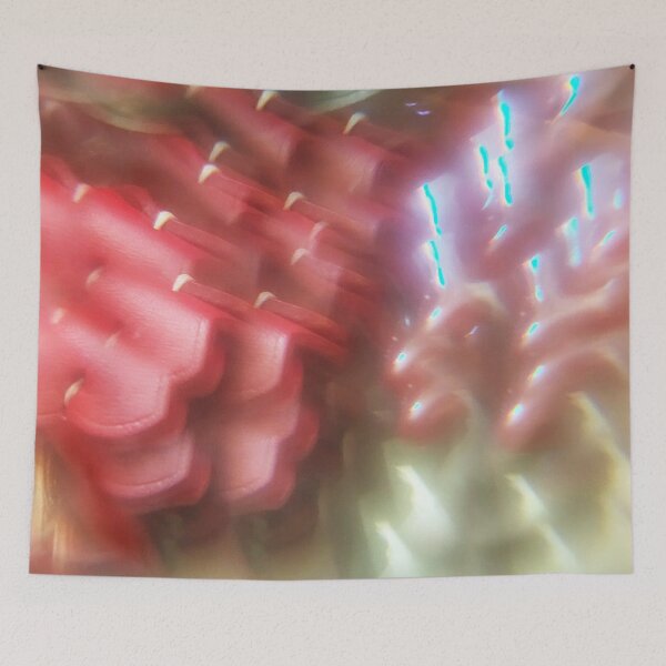 Item preview, Flowering Rosa Coral: Blooming Petals & Luminous Prisms designed and sold by ElionSolis.