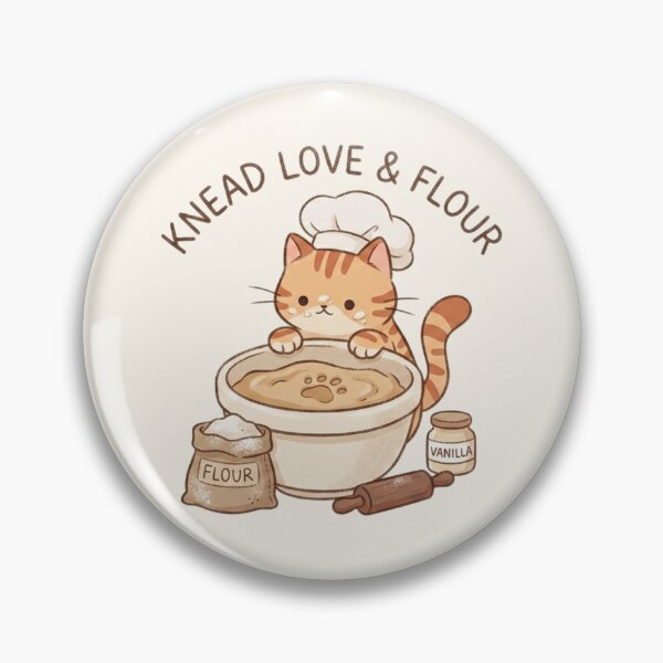 Item preview, Knead Love & Flour Cute Cat Baking Kitchen  designed and sold by Art Fly.