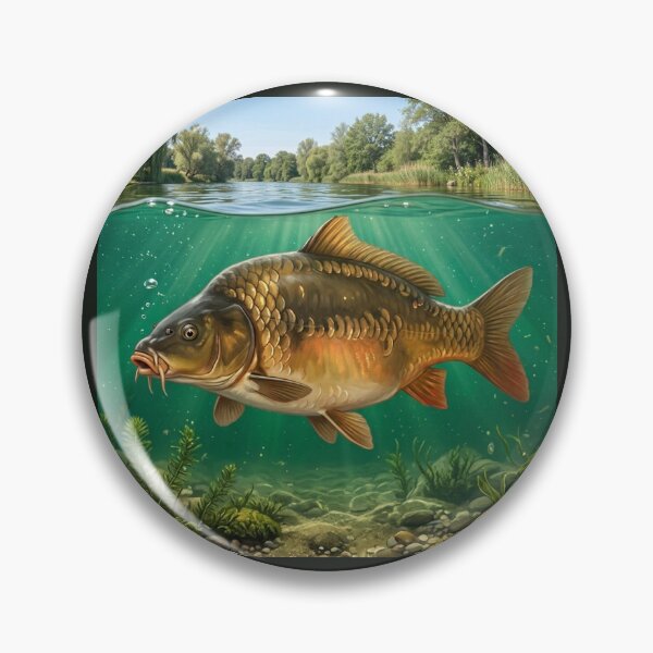 Item preview, Common Carp Illustration – Freshwater Legends Fishing Art designed and sold by Northbound Trail.