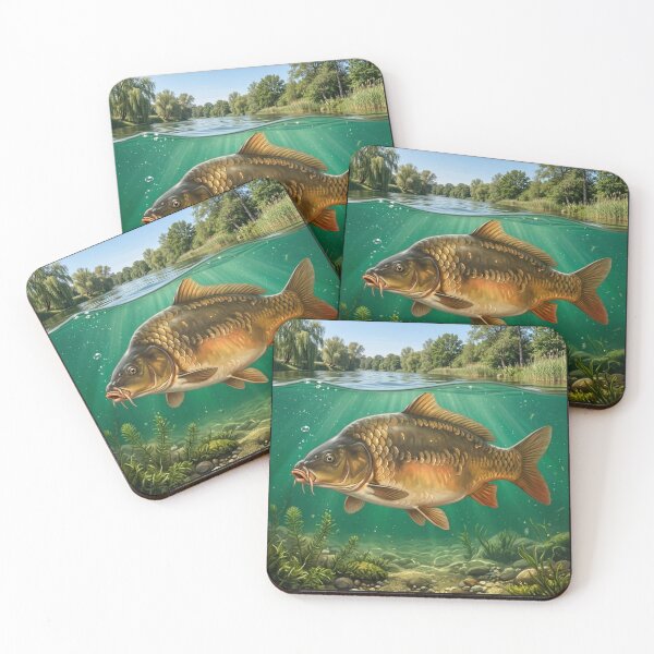 Item preview, Common Carp Illustration – Freshwater Legends Fishing Art designed and sold by Northbound Trail.