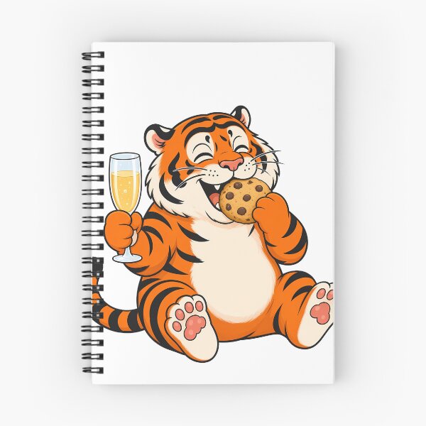 Item preview, Chubby Tiger New Years Eve Cookie Champagne designed and sold by aigcx.