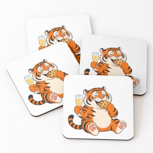 Item preview, Chubby Tiger New Years Eve Cookie Champagne designed and sold by aigcx.