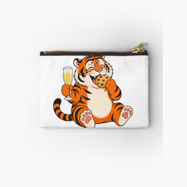 Item preview, Chubby Tiger New Years Eve Cookie Champagne designed and sold by aigcx.