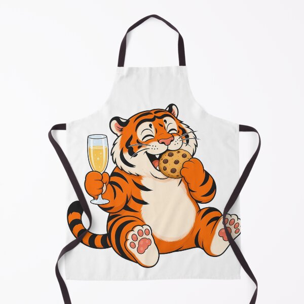 Item preview, Chubby Tiger New Years Eve Cookie Champagne designed and sold by aigcx.