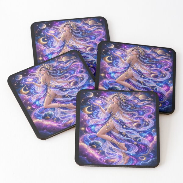 Item preview, Celestial Enchantress – Cosmic Goddess of the Stars designed and sold by TroviTutto.