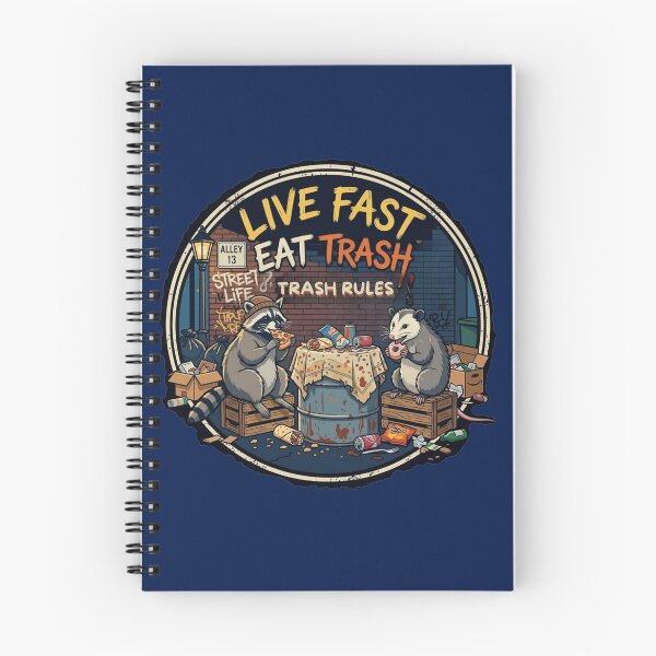 Item preview, Live Fast Eat Trash - Funny Raccoon and Opossum designed and sold by Ekstrashop.