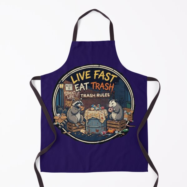 Item preview, Live Fast Eat Trash - Funny Raccoon and Opossum designed and sold by Ekstrashop.