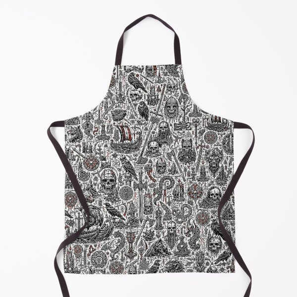 Item preview, Viking Skull & Raven Doodle Pattern designed and sold by i-corp.