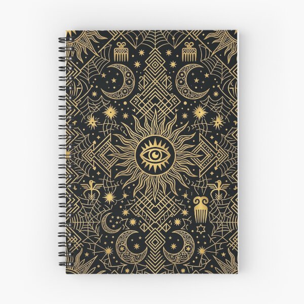 Item preview, African Sun & Moon Collection | Black Gold Celestial Tribal Seamless Pattern designed and sold by BloomyBCrafts.