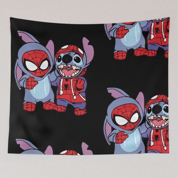 Item preview, Cute Blue Cartoon Duo in Playful Spider Superhero Style designed and sold by PaulHollo37877.