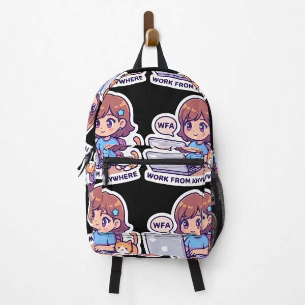 Item preview, Cute WFA Anime Girl Work From Anywhere Remote Freelancer designed and sold by All Year Summer Co..