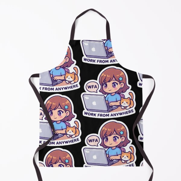 Item preview, Cute WFA Anime Girl Work From Anywhere Remote Freelancer designed and sold by All Year Summer Co..