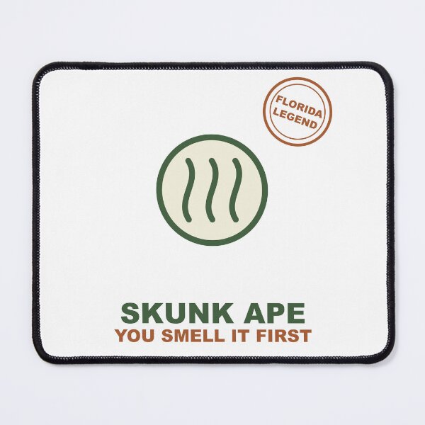Item preview, Skunk Ape Alert Funny Florida Cryptid Badge Sticker designed and sold by Mega-Shopping.