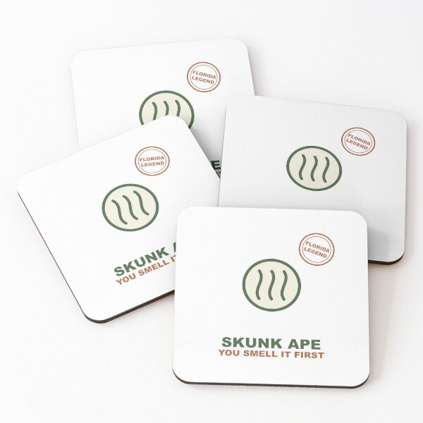Item preview, Skunk Ape Alert Funny Florida Cryptid Badge Sticker designed and sold by Mega-Shopping.