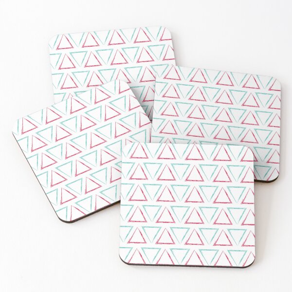 Item preview, Triangular Peaks Pattern - Teal & Red #412 designed and sold by Natural Collective.