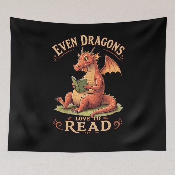 Item preview,  Even Dragons Love To Reads designed and sold by Dot1001.