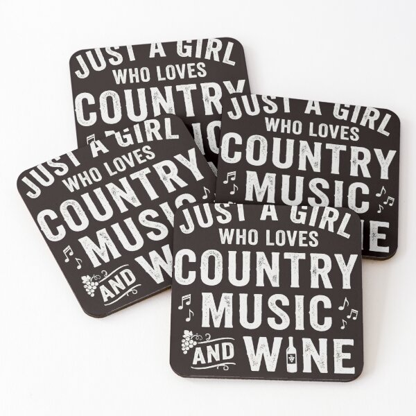 Item preview, ​JUST A GIRL WHO LOVES COUNTRY MUSIC AND WINE EST. 1990 designed and sold by WH-DESIGN2026.