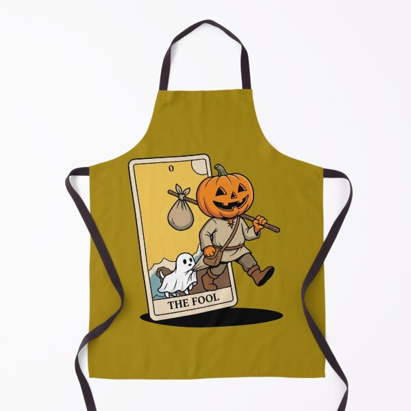 Item preview, The Fool Tarot Card Pumpkin Head Spooky Art designed and sold by Rare By Hero.