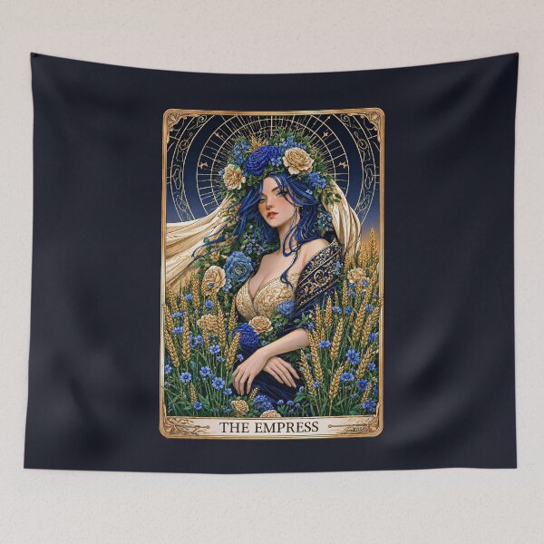 Item preview, The Empress Tarot Card | Floral Gothic Occult Art designed and sold by MythicMood.