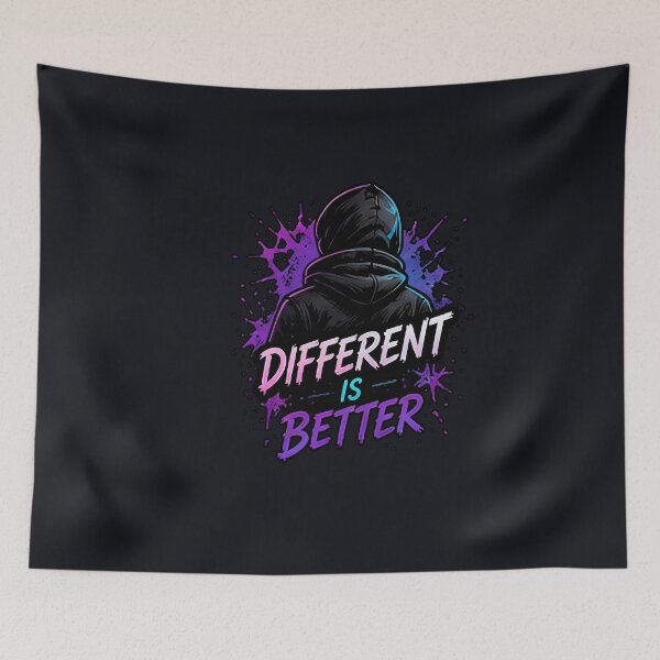 Item preview, Different Is Better Neon Hooded Figure designed and sold by FABIOLA1970.