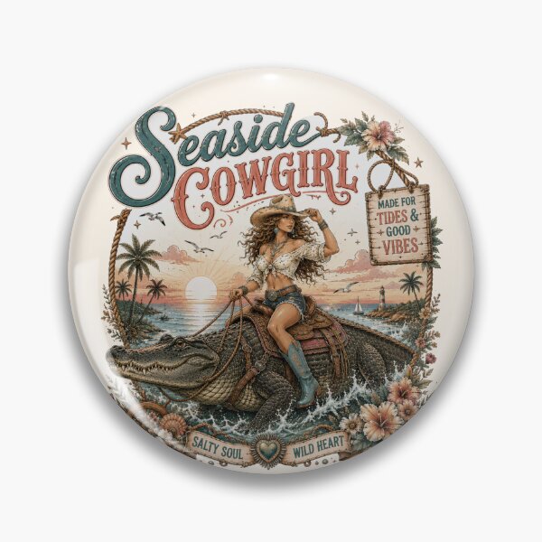 Item preview, Seaside Cowgirl Salty Soul Wild Heart - Made For Tides & Good Vibes designed and sold by legendaryskins.