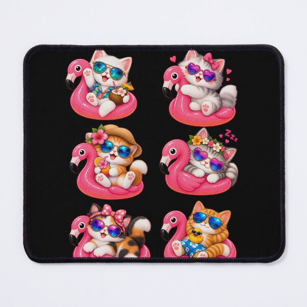 Item preview, Chillin, Flamingo Cats designed and sold by YSTART.