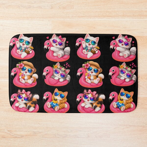 Item preview, Chillin, Flamingo Cats  designed and sold by YSTART.