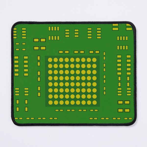 Item preview, Abstract Green Circuit Board Background with Yellow Electronic Components, Technology Vector Pattern designed and sold by Ei-Ei.