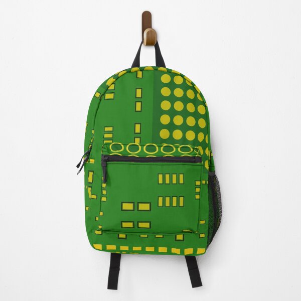 Item preview, Abstract Green Circuit Board Background with Yellow Electronic Components, Technology Vector Pattern designed and sold by Ei-Ei.