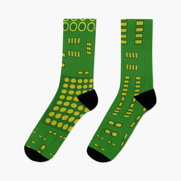 Item preview, Abstract Green Circuit Board Background with Yellow Electronic Components, Technology Vector Pattern designed and sold by Ei-Ei.