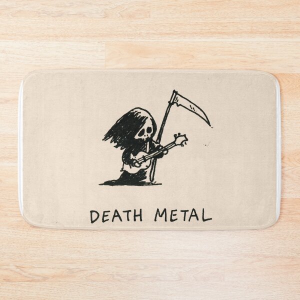 Item preview, Death Metal Grim Reaper Guitarist Ink Drawing designed and sold by lautir.