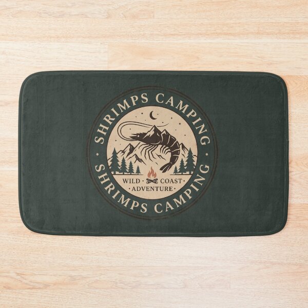 Item preview, Minimalist Shrimps Camping Vintage Wilderness Mountain Silhouette designed and sold by pawsome purrfect.