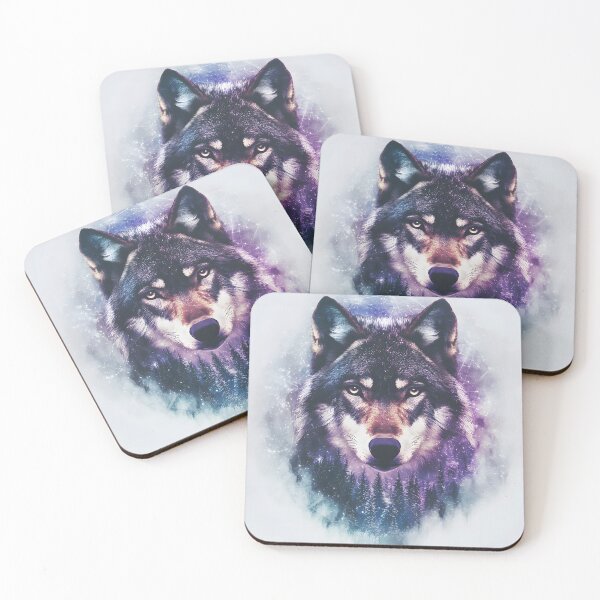 Item preview, 3d Render Of Geometric Wolf Forest Digital designed and sold by Checho30.
