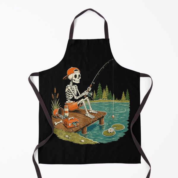 Item preview, Skeleton Fishing Retro Fisherman Cute Spooky Outdoor Vintage designed and sold by haitrieuic96.