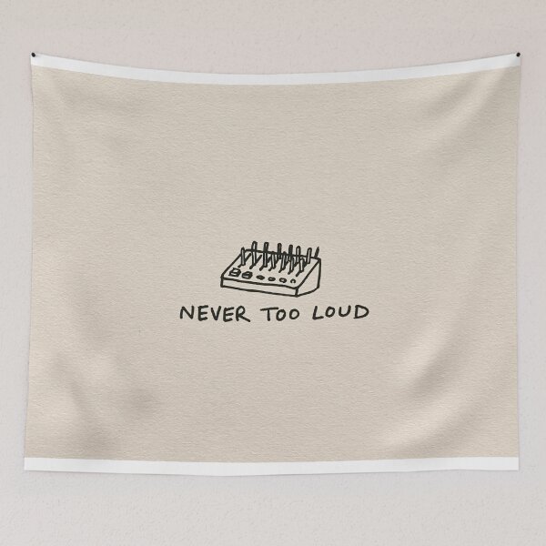 Item preview, Never Too Loud Retro Music Mixer Ink Drawing designed and sold by lautir.